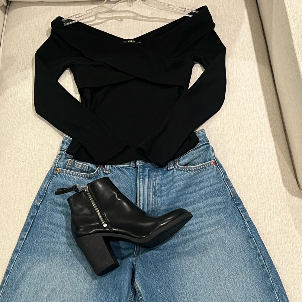 Elegant Black Off-Shoulder Top